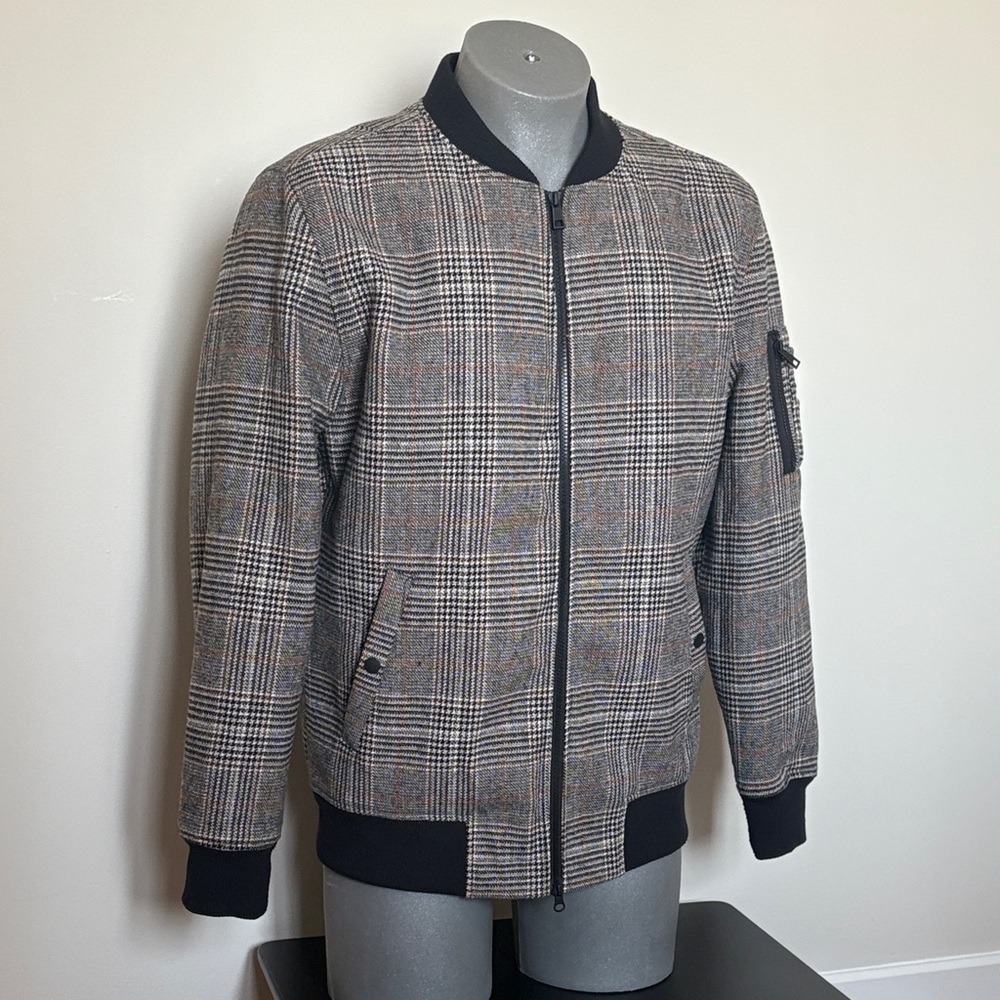 Brown Wool Plaid Houndstooth Only & Sons Jacket XL